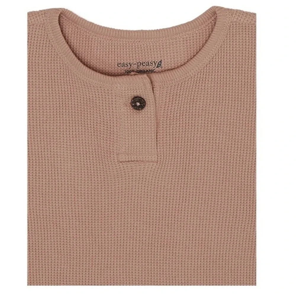 easy-peasy Toddler Girl Short Sleeve Waffle Tee 18 Months New Tuscany Organic